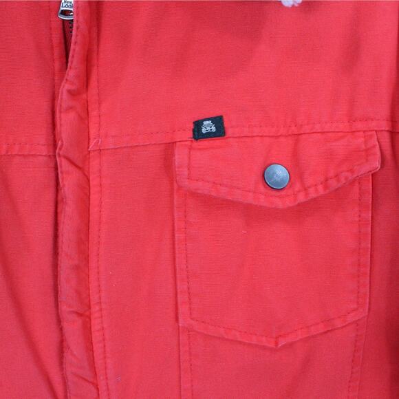 Vintage JEEP Canvas Sherpa-Lined Jacket Trucker Utility RemovableCollar - Picture 4 of 12